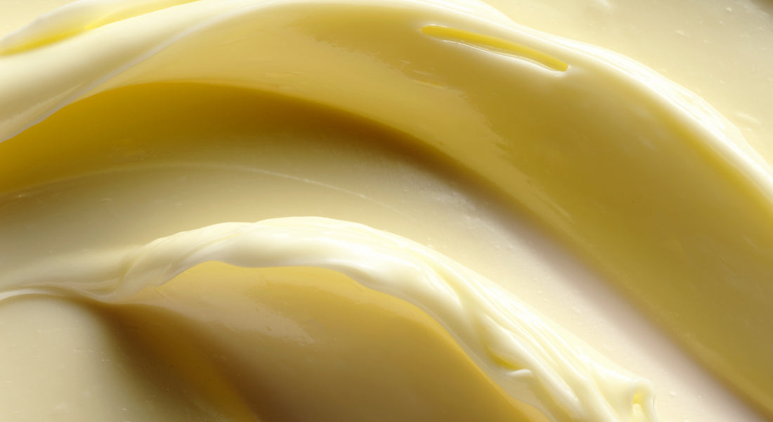 Close-up of smooth, creamy face lotion texture
