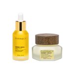 Farmacy Honey Dew-O Duo featuring Honey Grail 30 mL and Honey Halo Moisturizer 50 mL on a white background