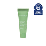 Green tube of Farmacy Green Clean Creamy Cleanser on a white background with National Eczema Association acceptance badge.