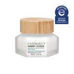 Farmacy Honey Cloud jar with wooden cap on a white background
