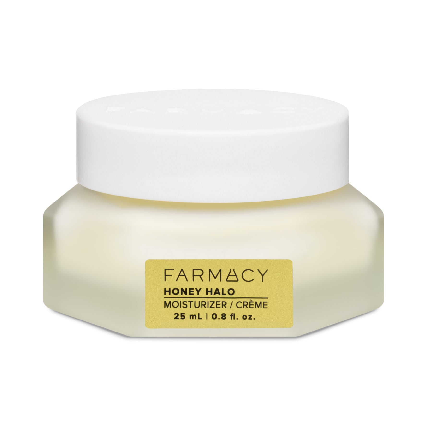 Farmacy Honey Halo moisturizer jar on a white background