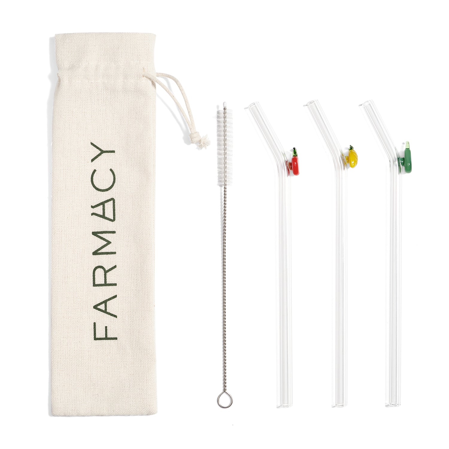 Fruitful Sips Glass Straw Set
